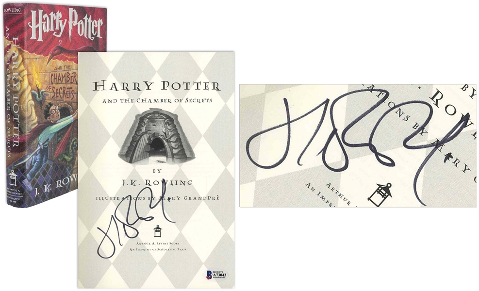 J.K. Rowling Signed First U.S. Edition of ''Harry Potter and the Chamber of Secrets'' -- Signature Certified by Beckett